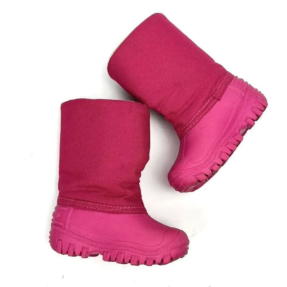 TUNDRA Teddy Baby Toddler Girl’s Pink Snow Winter Boots Canada size 5